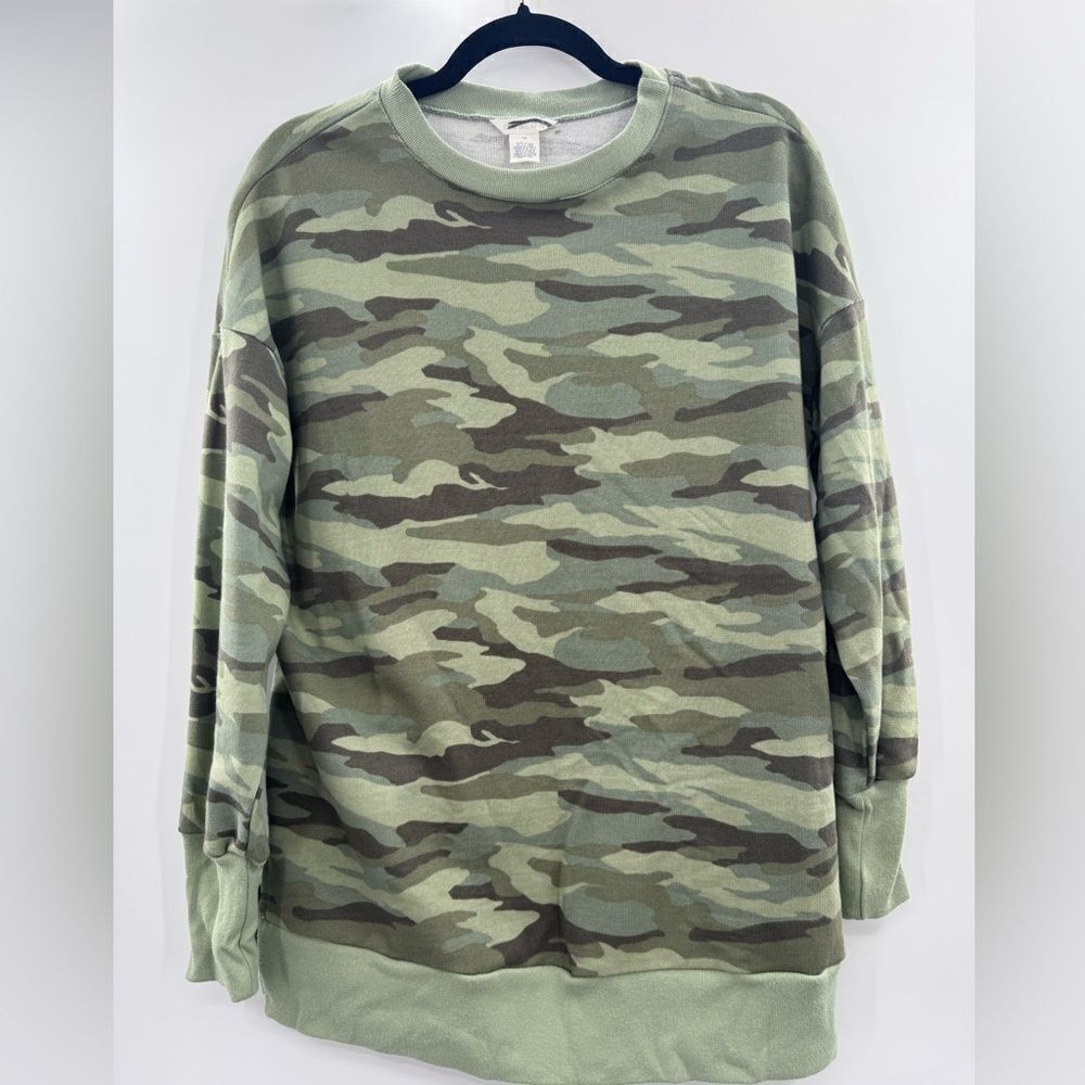 3/$20 Caslon Military Print Sweater NWOT  size: XS